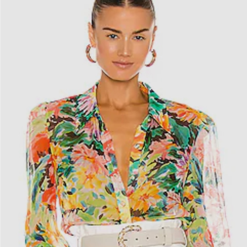 Milly Vibrant Floral Blouse - Multicolor